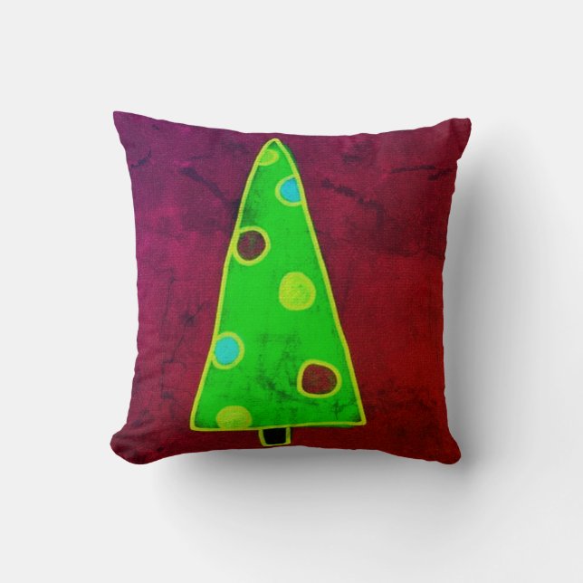 Coussin Funky Abstrait Art Christmas Tree (Recto)