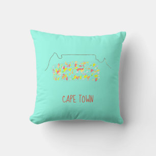 Coussin Funky Cape Town ZA Table Mountain Coloré