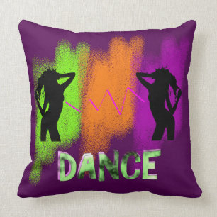 Coussin Funky Coloré Moderne Pop Art Dance Thème