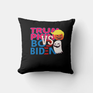Coussin Funky Trumpkin Vs Boo Biden Classe Design Hallowee