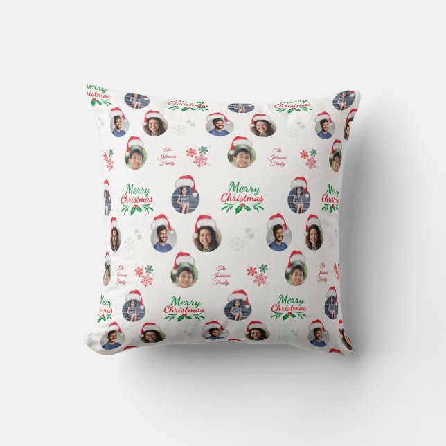 Coussin Funny Ajouter Famille Membre 4 Photos Collage Sant (Recto)