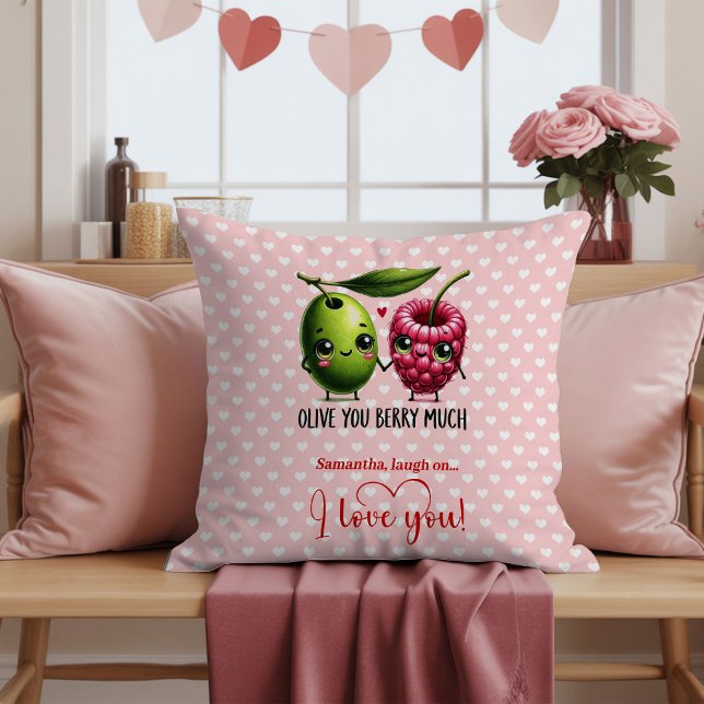 Coussin Funny Cartoon Food Valentine Pillow Personalized (Funny Cartoon Food Valentine Pillow Personalized)