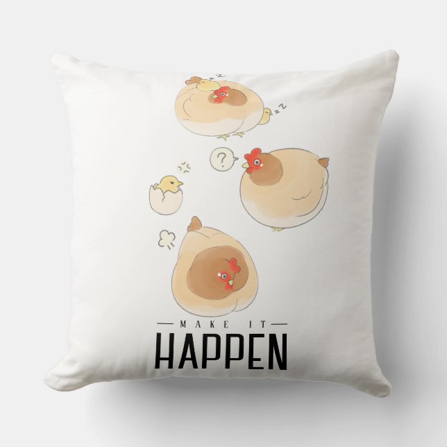 Coussin funny chicken (Recto)