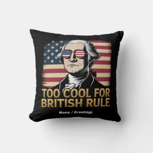 Coussin Funny George Washington Trop Cool pour la dominati
