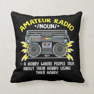 Coussin Funny Ham Radio Operateur Amateur Radio Définitio