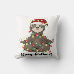 Coussin Funny Joyeux Slothmas