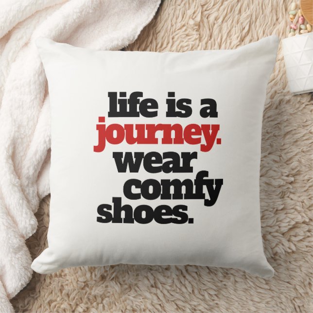 Coussin Funny Life is a Journey ... (Couverture)