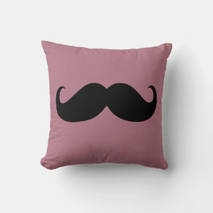 Coussin Funny Moustache noire