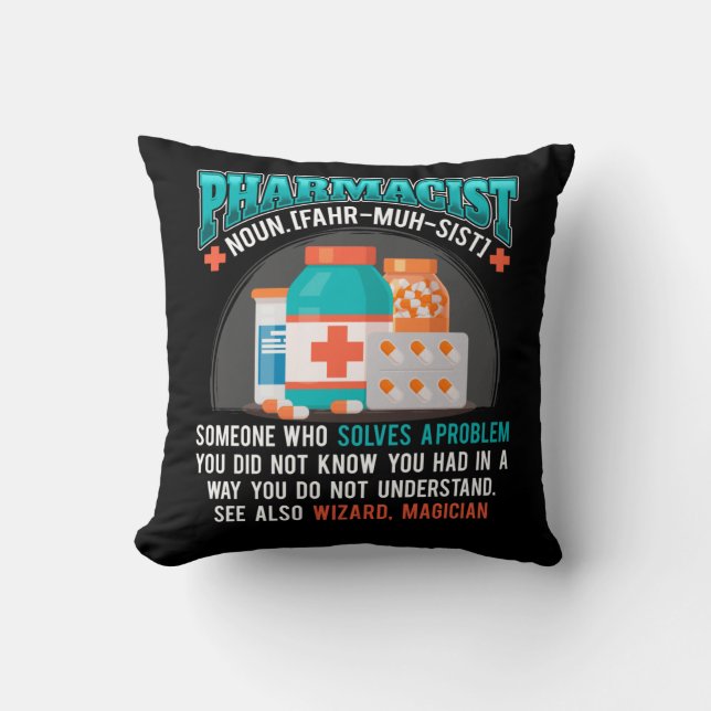 Coussin Funny Pharmacy Pharmacie Profession Médecine (Recto)