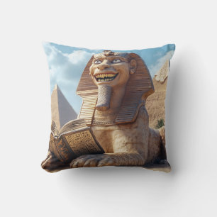 Coussin Funny Sphinx Statue Lecture Ancien Livre en Egypte