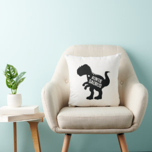 Coussin Funny Tante Saurus avec coeur tendance Anniversair
