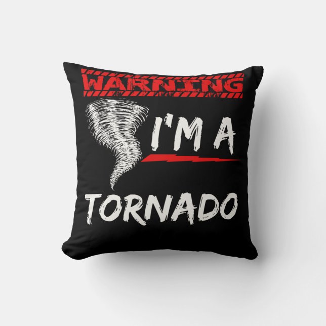 Coussin Funny Tornado Garçons Filles Météorologue (Recto)