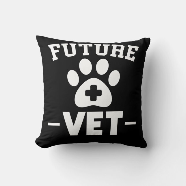 Coussin Futur vétérinaire Étudiant sauveteur animal (Recto)