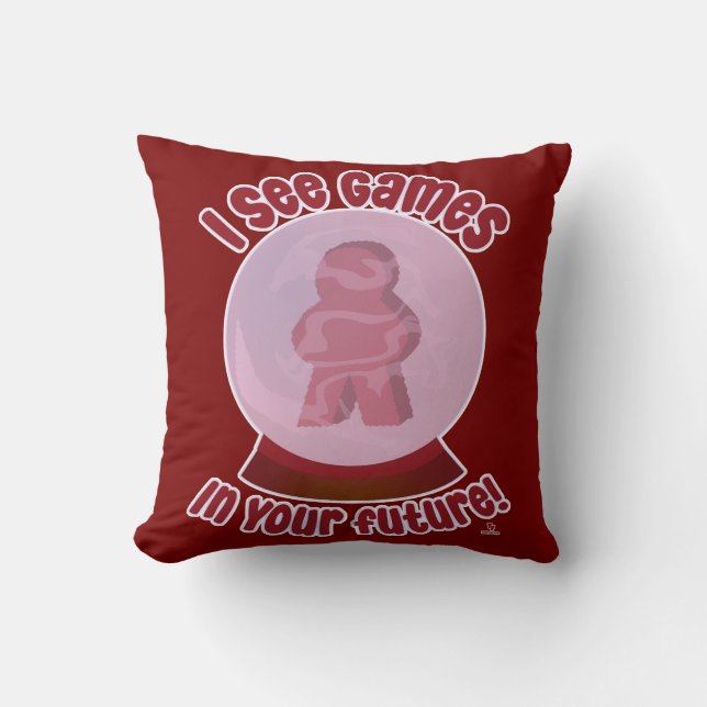 Coussin Future Games Crystal Ball Prediction Slogan (Recto)