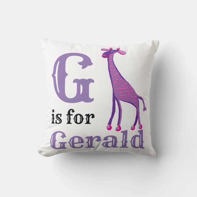 Coussin G est pour Gerald baby boy (Recto)