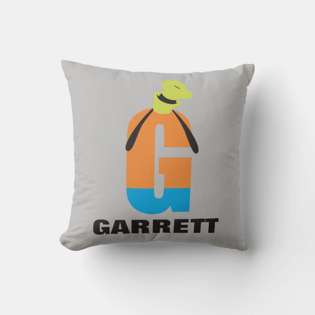 Coussin G est pour Goofy| Ajouter votre nom (Recto)