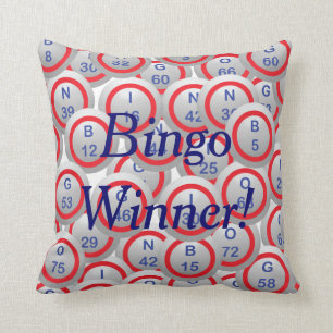 Coussin Gagnant de bingo-test de boules de bingo-test dans