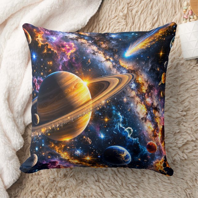 Coussin Galactic Odyssey nébuleuse de l'espace lointain et (Couverture)