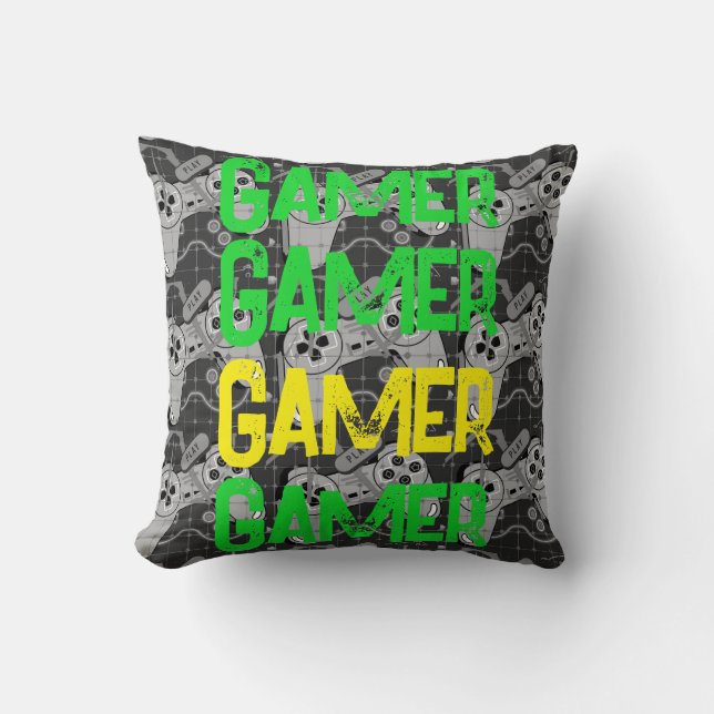 Coussin Gamer, famer, gamer, gamer T-Shirt (Recto)