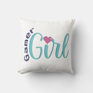 Coussin Gamer Girl Throw Pillow - Perfect Gaming Gift