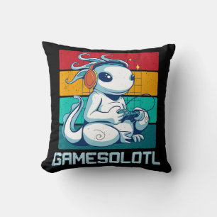 Coussin Gamesolotl Cute Axolotl Vidéo Gamer Kawaii Anime B