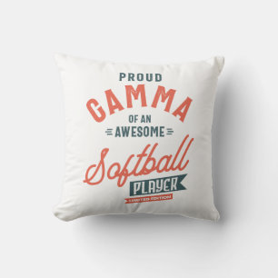 Coussin Gamme de femmes d'un joueur de softball Mère's Day