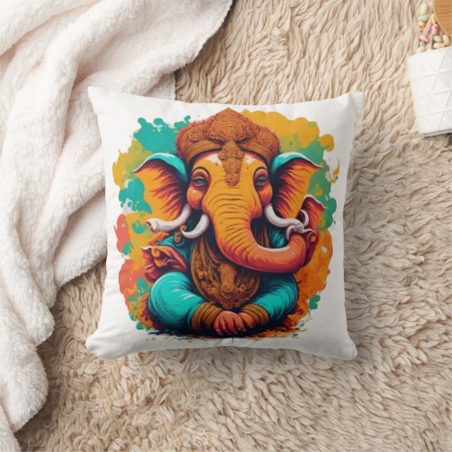 Coussin Ganesha, ganesh, ganapati enlever les obstacles #1 (Couverture)