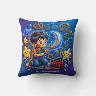 Coussin ~ GARÇON MÉCANICIEN DE L'ESPACE ~ Cute Vintage~