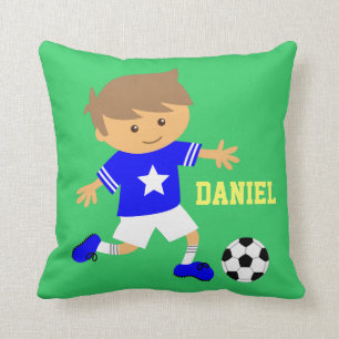 Coussin Garçon Star Football Football Chambre Personnalisé