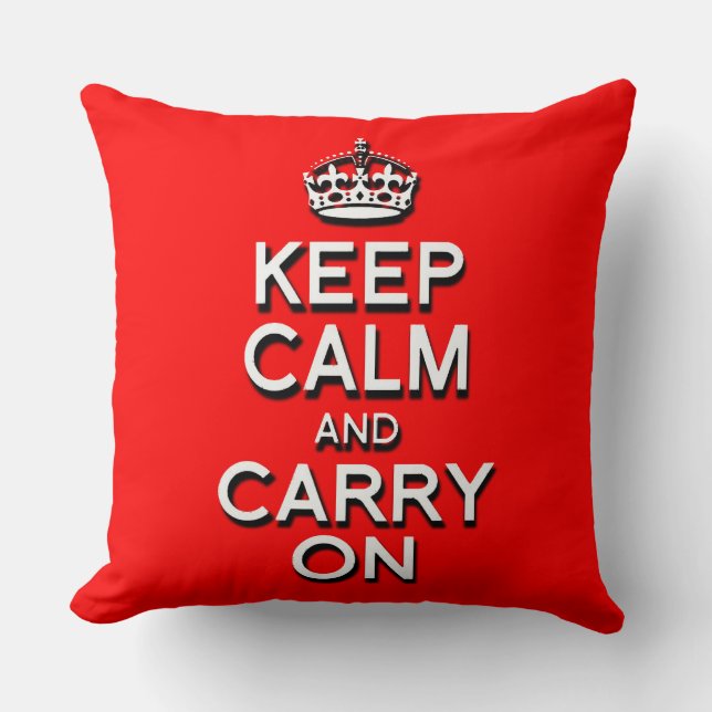 Coussin Garde Cool Calme et Continue Rouge (Recto)