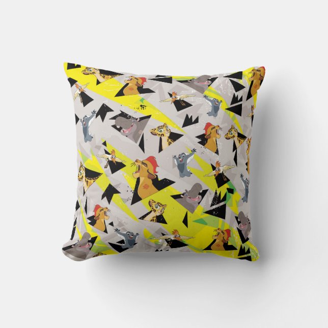 Coussin Garde de Lion| Motif triangulaire (Recto)