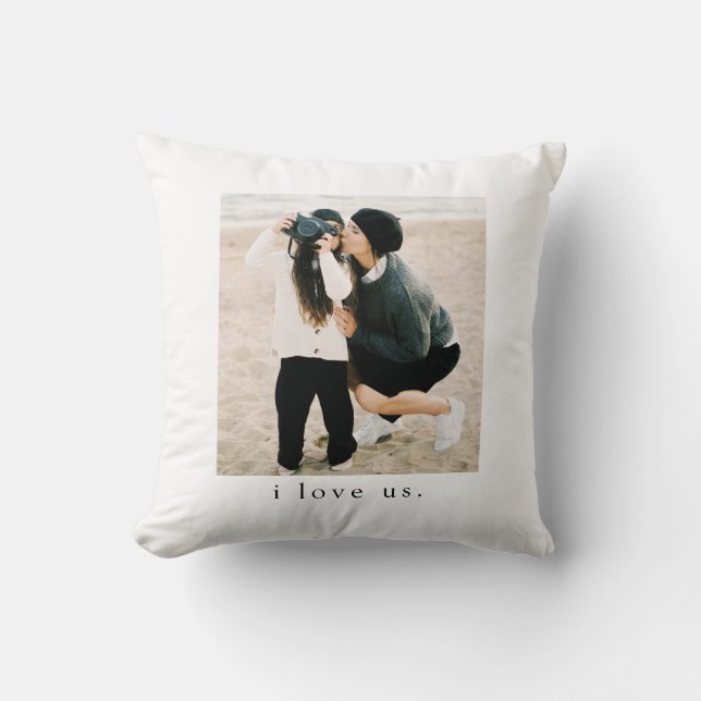 Coussin Garde-photos de famille moderne à 2 faces (Recto)