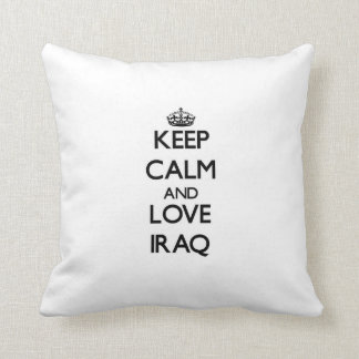 Coussin Gardez le calme et aimez l'Irak