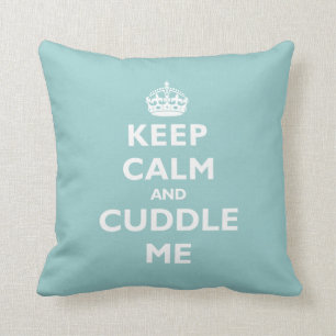 Coussin Gardez le calme et caressez-moi