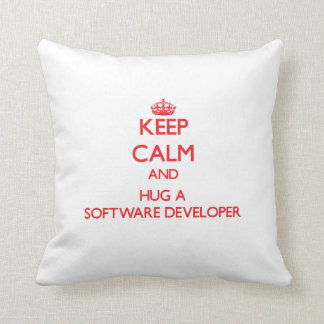 Coussin Gardez le calme et étreignez un programmateur de