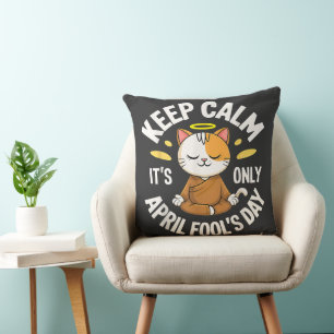 Coussin Gardez votre calme, c'est seulement le jour du poi