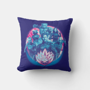 Coussin Gardiens de la Galaxie Équipe Graphique Vaporwave