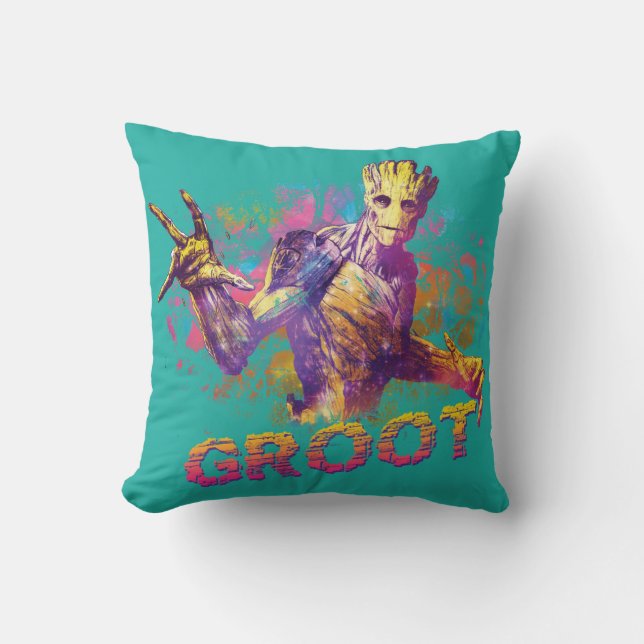 Coussin Gardiens de la Galaxie | Groot Neon Graphic (Recto)