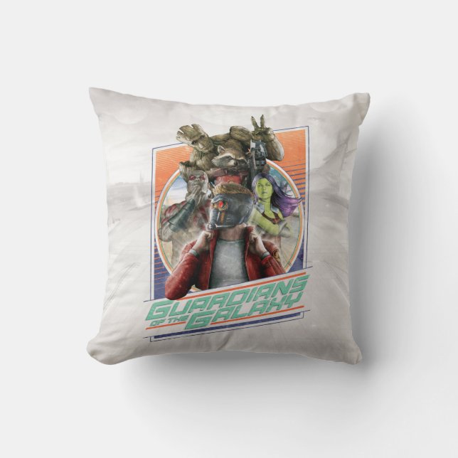 Coussin Gardiens de la Galaxie | Retro Crew Art (Recto)