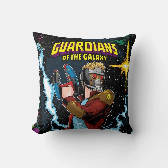 Coussin Gardiens de la Galaxie | Star-Lord Retro Comic (Recto)