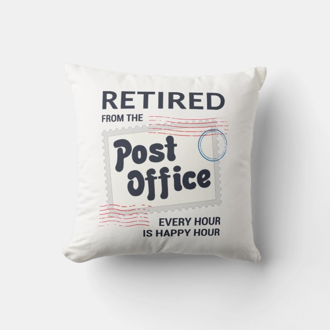 Coussin Gardiens de sacs de retraite des travailleurs post (Recto)