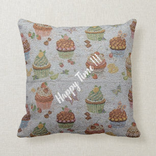 Coussin Gâteau Floral Vintage Moderne Luxueux