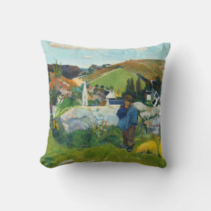 Coussin Gauguin Le Porcher Affiche d'Art Rural Vintage