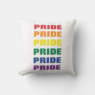 Coussin GAY PRIDE LGBTQ - Texte extensible personnalisable