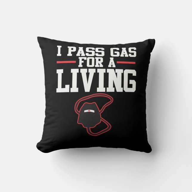 Coussin Gaz drôle de passage de cadeau d'anesthésie (Recto)