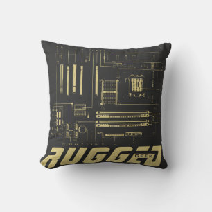 Coussin geek GOUVERNÉ gris et or