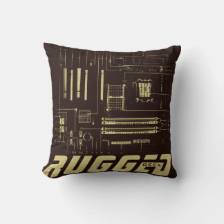 Coussin geek roux et or RUGGED