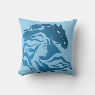Coussin Gelée 2 : Silhouette D'Aquarelle Elsa Et Nokk