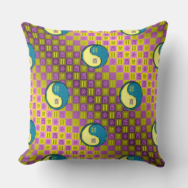 Coussin Gémeaux & Coq d'Eau (Recto)