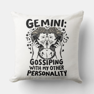 Coussin Gémeaux Jasant Avec Mon Autre Personnalité Drôle